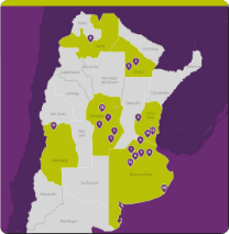 Mapa Argentina distribuidores Cladan